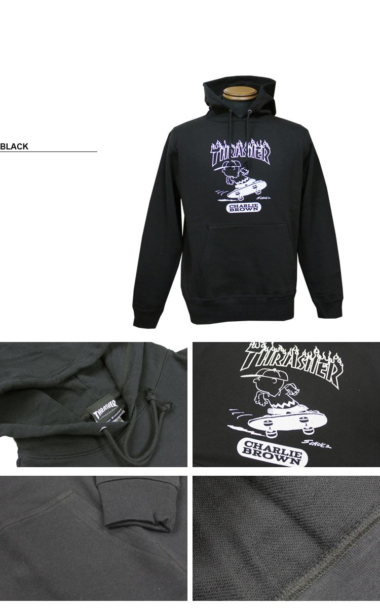 スラッシャー Thrasher トレーナー パーカー Peanuts ピーナッツ プリント プルオーバー チャーリー ブラウン メンズ レディース 裏毛スウェット 全2色 S Xl Thr17pnv3 03ds Riffle Page 通販 Yahoo ショッピング