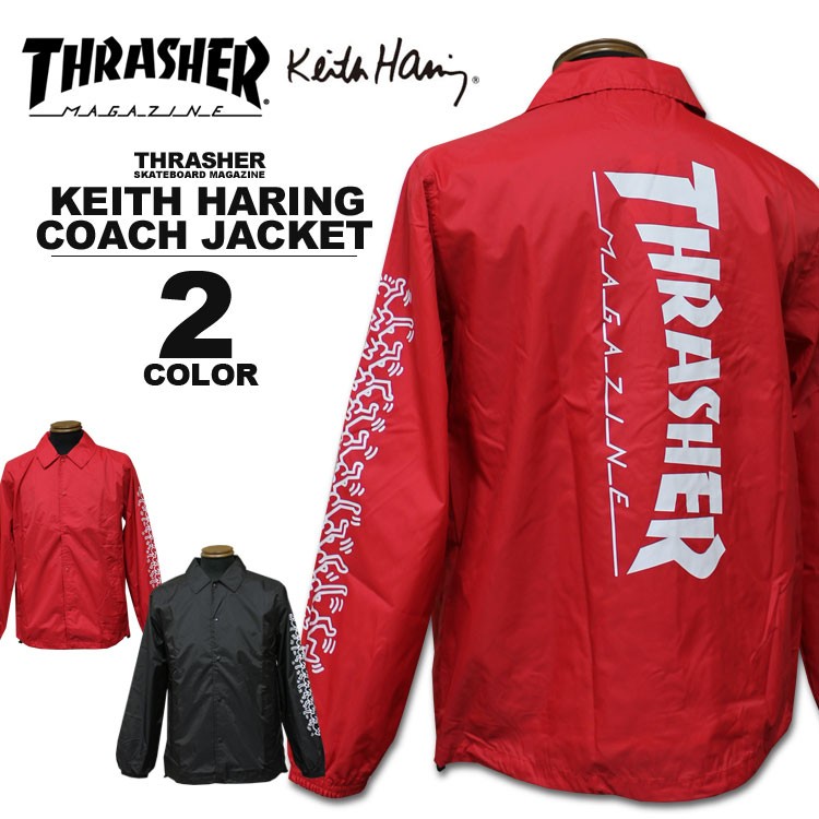 SALE スラッシャー THRASHER キースヘリング コーチジャケット Keith Haring COACH JACKET メンズ レディース  ナイロン 全2色 S-XL アウトレット : thkhncj19 : RIFFLE PAGE - 通販 - Yahoo!ショッピング