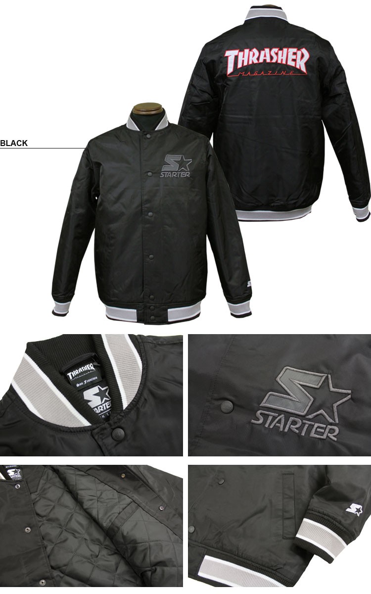 Thrasher Starter Black Label スタジャン XL THRASHER（スラッシャー）の「【THRASHER×STARTER BLACK LABEL