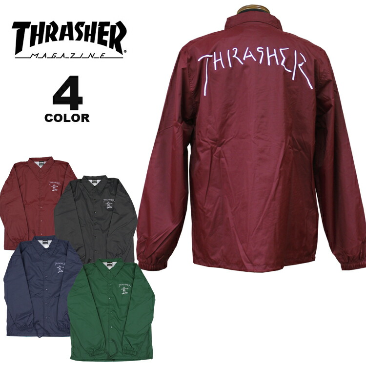 THRASHER (公式） スラッシャー コーチジャケット メンズ