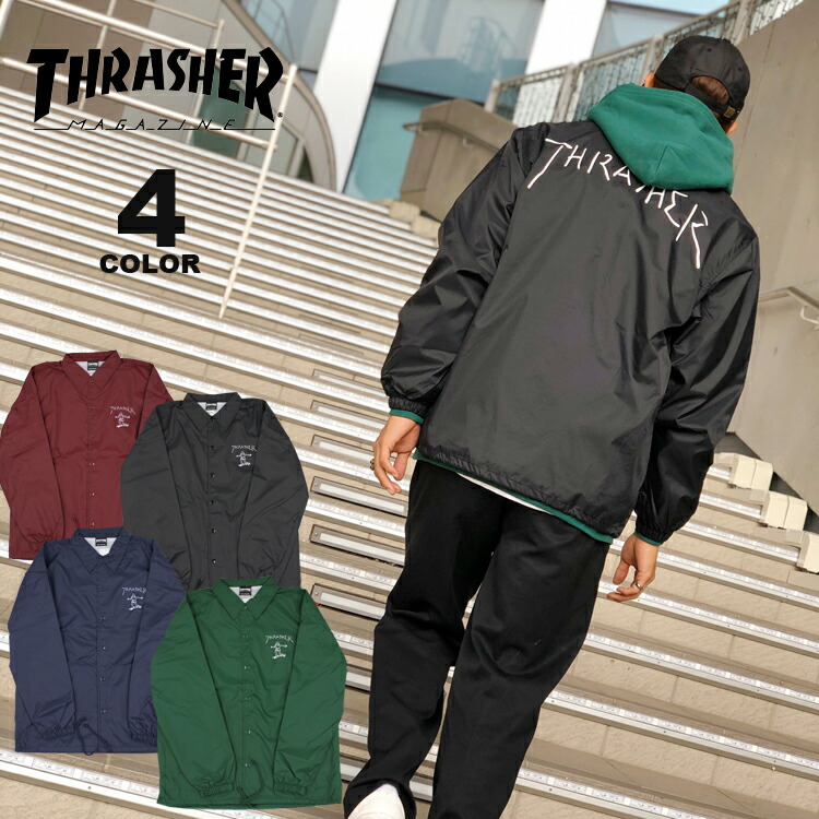 THRASHER (公式） スラッシャー コーチジャケット メンズ