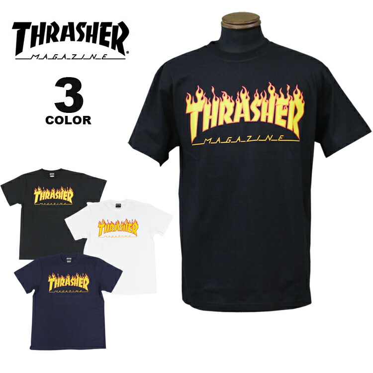 THRASHER (公式） スラッシャー Tシャツ FLAME S/S T-SHIRTS