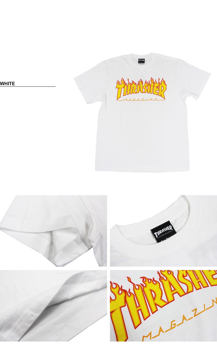 THRASHER（スラッシャー） (公式） Tシャツ THRASHER FLAME S/S T