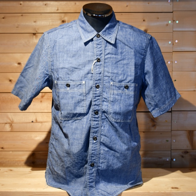 フリーホイーラーズ Freewheelers 半袖シャツ "HEAD MAN" Col:Indigo,W.Pepper｜rigid-store｜02