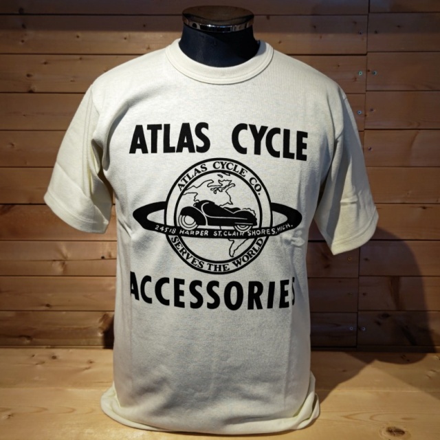 フリーホイーラーズ Freewheelers Tシャツ "ATLAS CYCLE CO." Col:J.Black,S.Cream｜rigid-store｜03