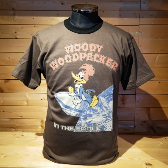 トイズマッコイ TOYSMcCOY Tシャツ  "WOODY WOODPECKER IN THE SPACE "TMC2408 Col:Charcoal,Gray,White｜rigid-store｜02