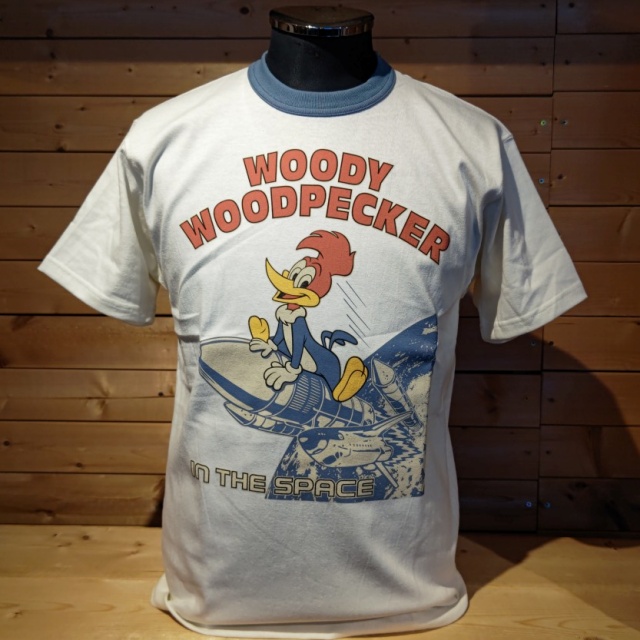 トイズマッコイ TOYSMcCOY Tシャツ  "WOODY WOODPECKER IN THE SPACE "TMC2408 Col:Charcoal,Gray,White｜rigid-store｜04