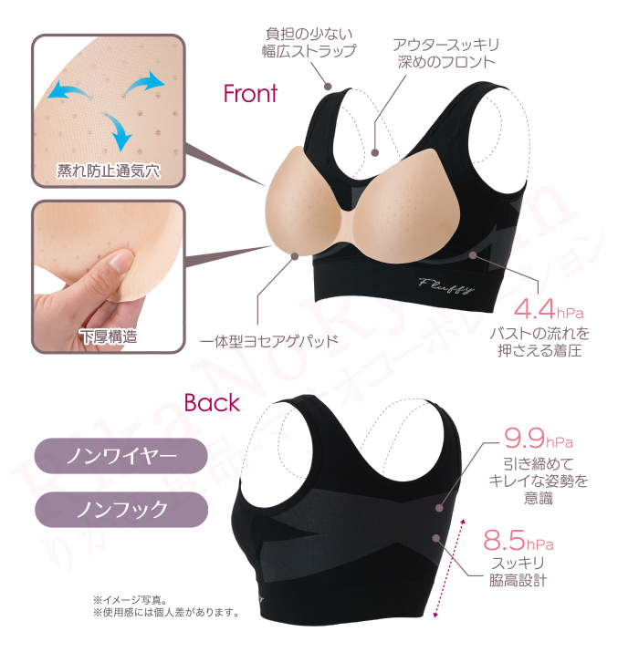 選べる2枚セット ニーズ 磯山さやかプロデュース Fluffyナイトブラ 2枚