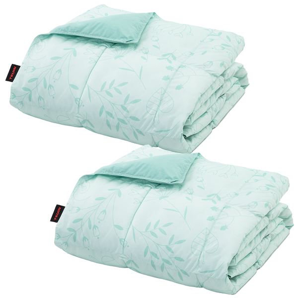 2枚セット マイクロフラッフィー 肌掛けふとん シングル テイジン