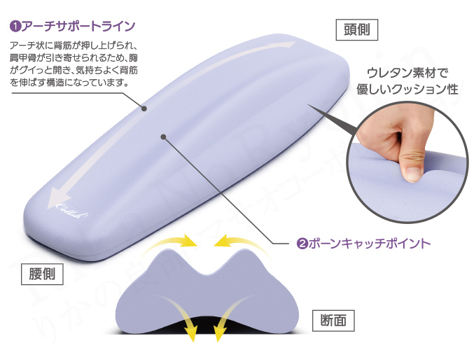 ウレタン素材で優しいクッション性