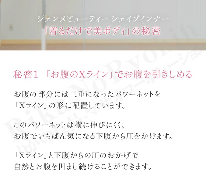 ジェンヌビューティーシェイプインナー「着るだけで美ボディ」の秘密