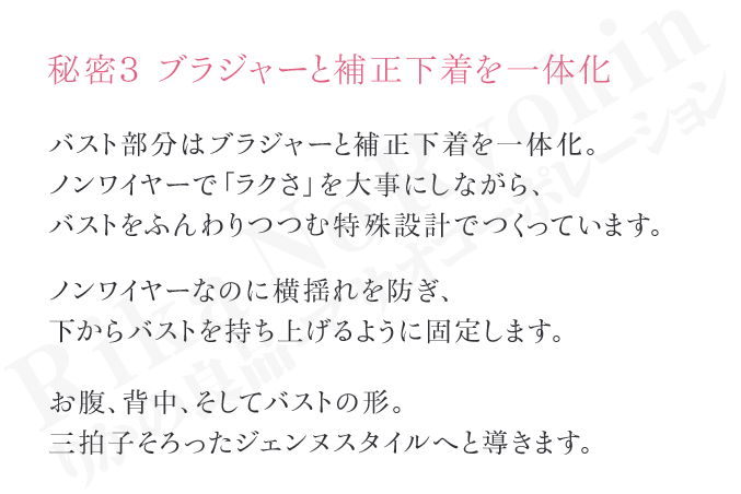 秘密3ブラジャーと補正下着を一体化