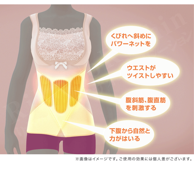 腹斜筋、腹直筋を刺激する