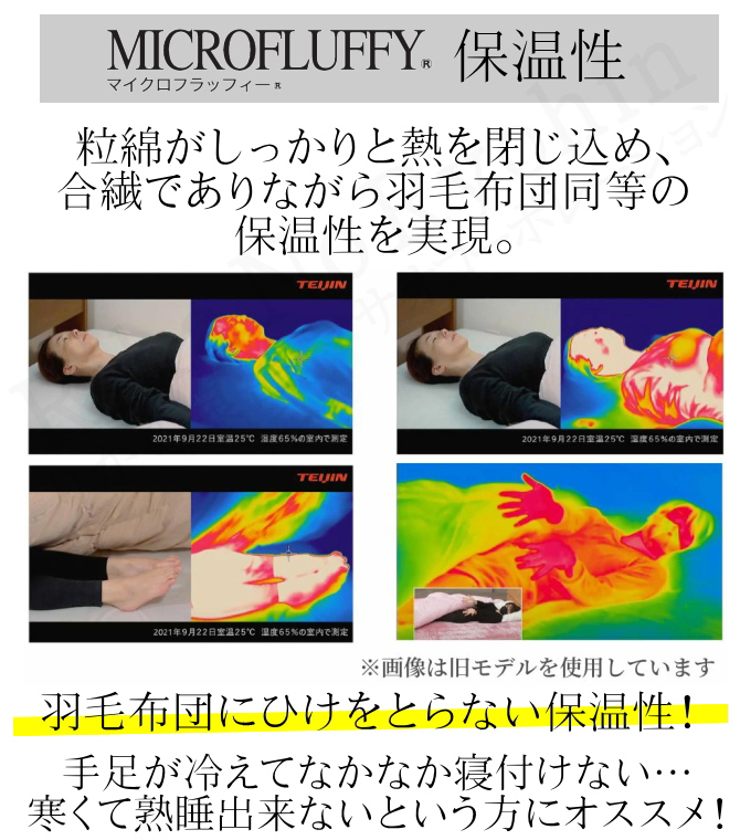 MICROFLUFFY マイクロフラッフィー保温性