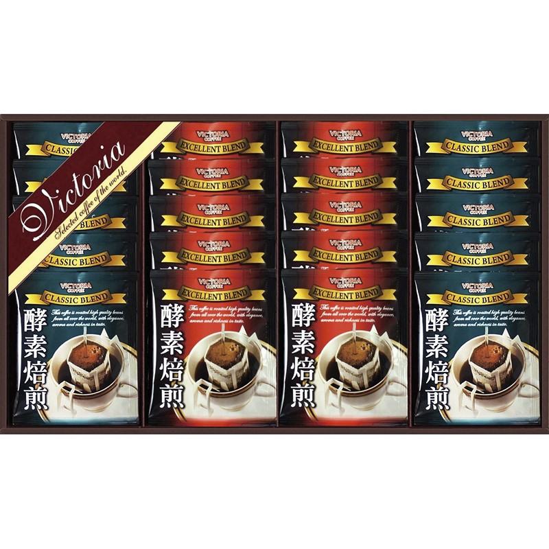 Yahoo! Yahoo!ショッピング(ヤフー ショッピング)ギフト ビクトリア珈琲 酵素焙煎ドリップコーヒーセット 内祝い お誕生日 出産内祝い 高級 プレゼント 香典返し 法要 法事 還暦