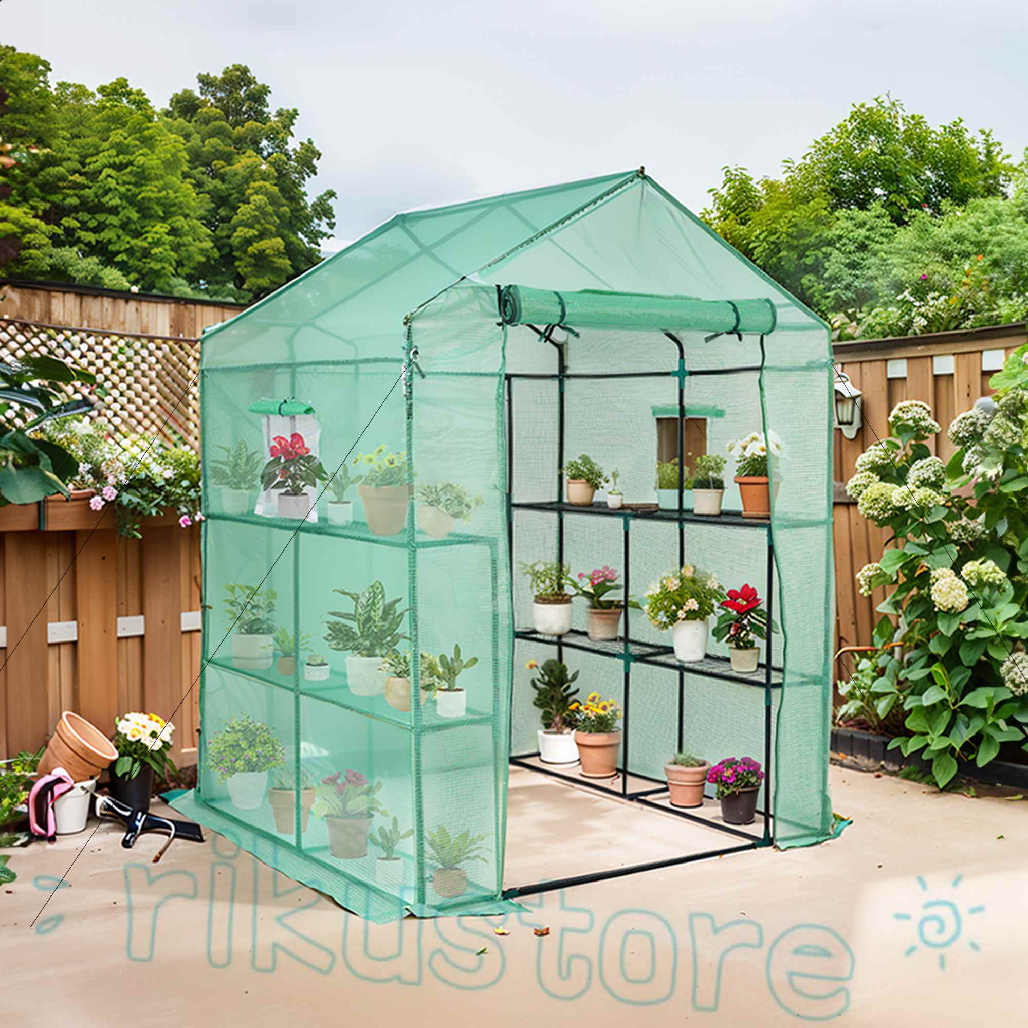 ビニール温室 大型 カバー付き 220*120*215CM温室ベランダ 組立式 ビニール温室 大型 カバー付き 220*120*215CM 温室 ベランダ 家庭用