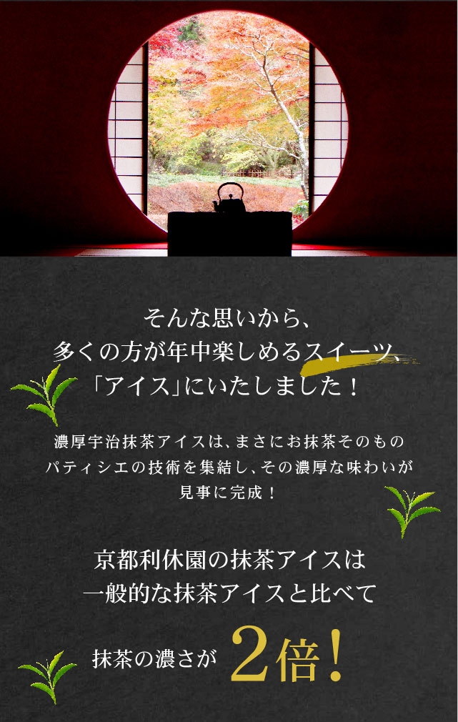 抹茶スイーツ ギフト 高級 京都利休園 抹茶アイス 濃すぎる 高級抹茶使用 石臼挽き極濃宇治抹茶アイス6個入り お歳暮 母の日 父の日 お中元 贈り物 贈答品 プレゼント お茶ギフト アイスクリーム スイーツ ジェラート 抹茶パウダー メーカー直送