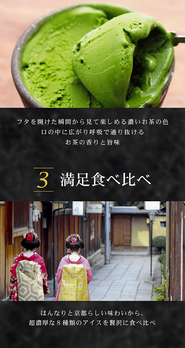 お茶スイーツ 抹茶 ほうじ茶 ギフト 高級 京都利休園 抹茶アイス ほうじ茶アイス はんなりまったり４段階プレミアム アイスセット 宇治抹茶・黒ほうじ 食べ比べ アイスクリーム ジェラート