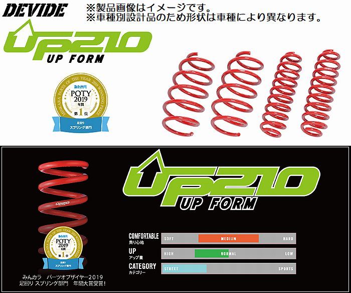 ジムニーシエラ4WD[JB74W][2018/7以降]下記詳細要確認車タナベDEVIDEUP210アップスプリング１台分[製品番号]JB74WUK｜rim