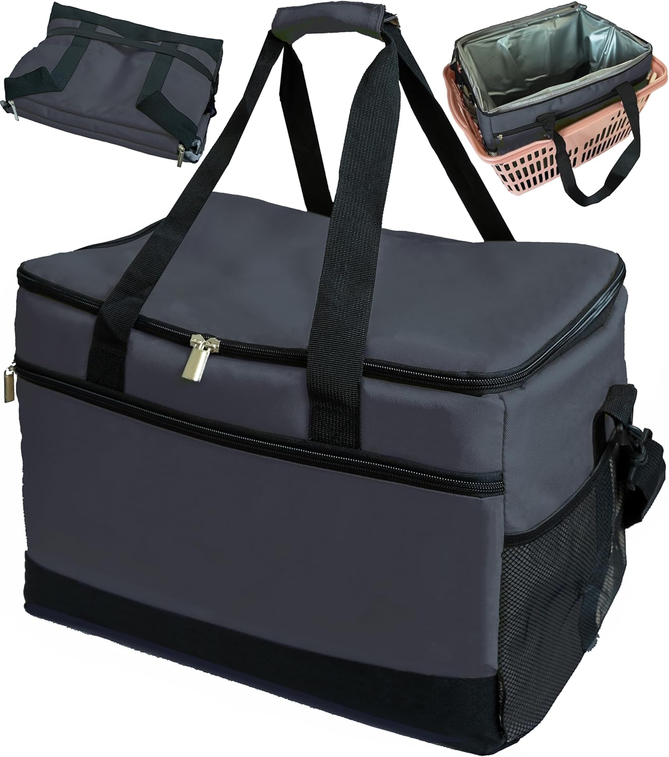 クーラーバッグ 保冷バッグ レジカゴ 35L 大容量 4層構造 水漏れ防止