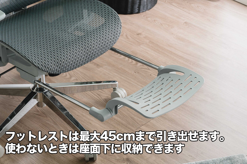 ゲーミングチェア グレー ゲーミングチェア [シート W390xD540xH1240～1310mm] Wolfシリーズ