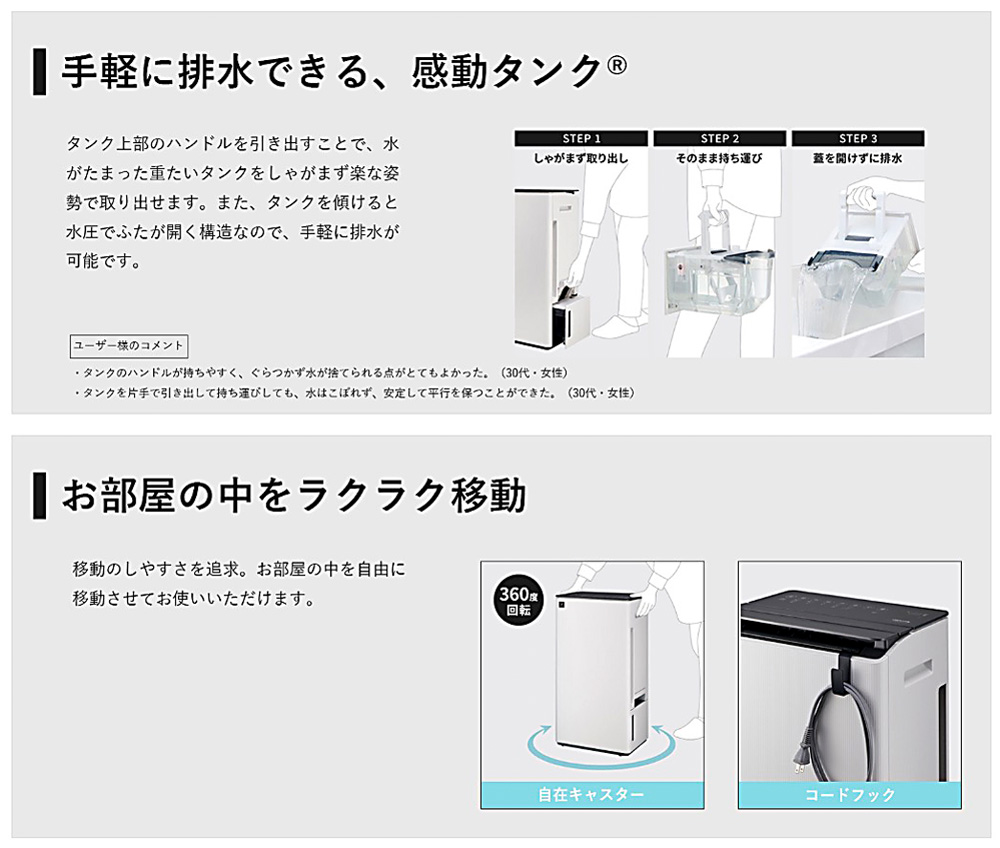 シャープ プラズマクラスター衣類乾燥除湿機「HYBRID365」CV-UH160-H