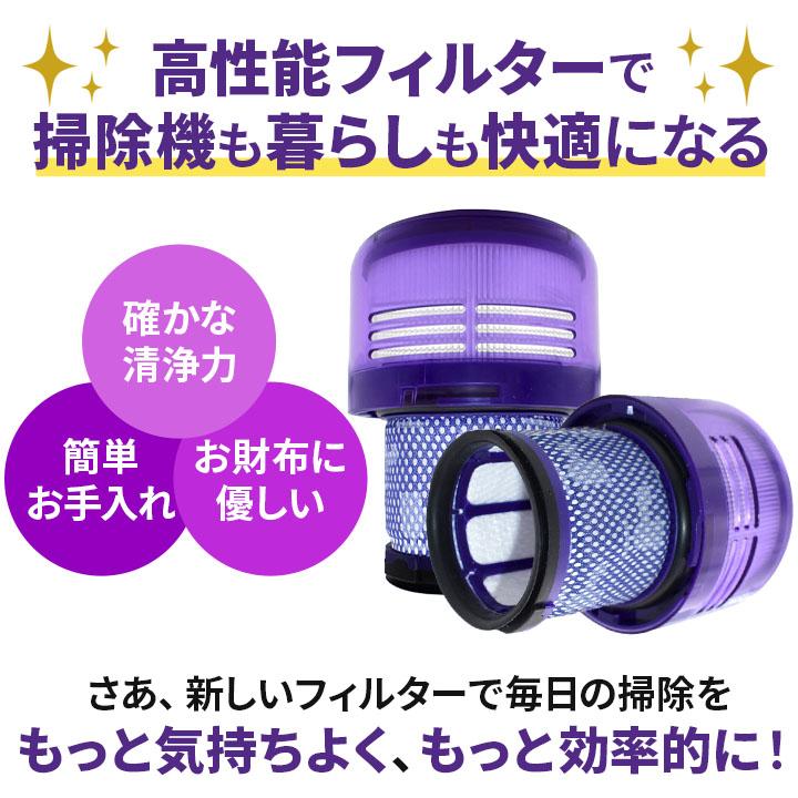 ダイソン フィルター V10 SV18 対応 互換 2個セット 洗える HEPAプレ