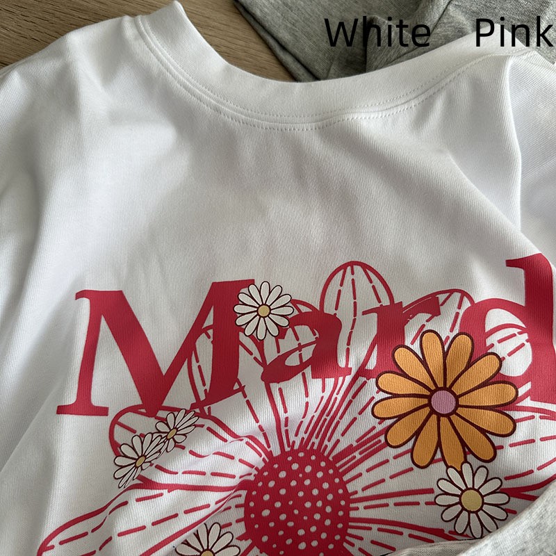 2023 Mardi Mercredi ワンサイズ Tシャツ レディース FLOWER MARDI TEE 半袖 tシャツ カットソー 花柄  おしゃれTシャツ カジュアル マルディ メクルディ