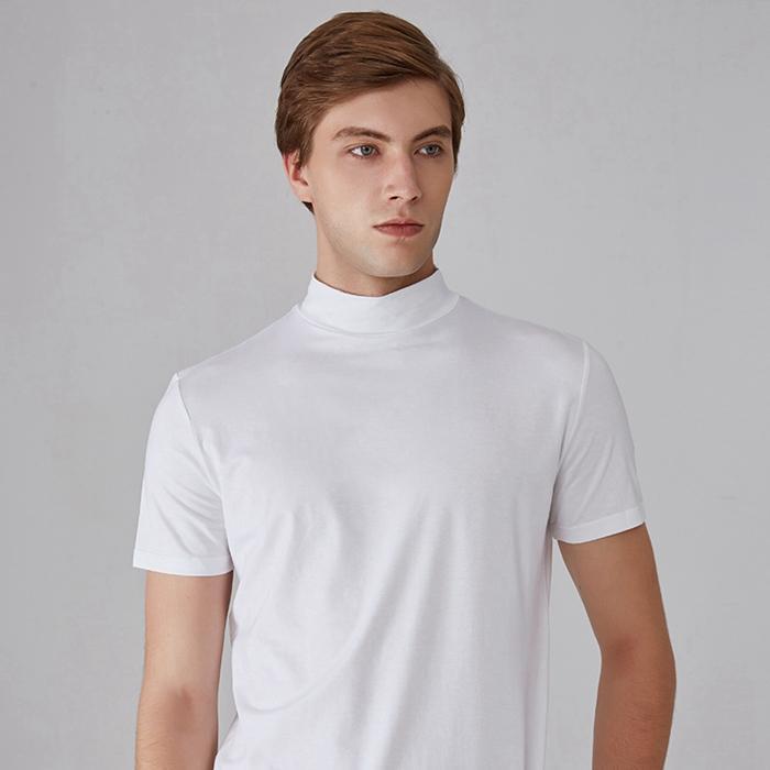 Tシャツ モックネック ゴルフ 半袖 メンズ ハイネックTシャツ