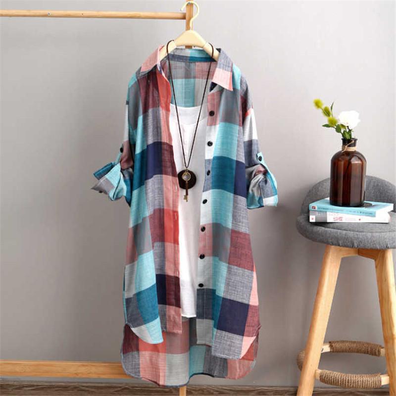 シャツ レディース ロング 長袖 ブラウス リネン ロングシャツ チェック カーディガン シャツワンピース 夏 春服 夏服 きれいめ チュニック 羽織 シャツ レディース ロング 長袖 ブラウス ロングシャツ チェック