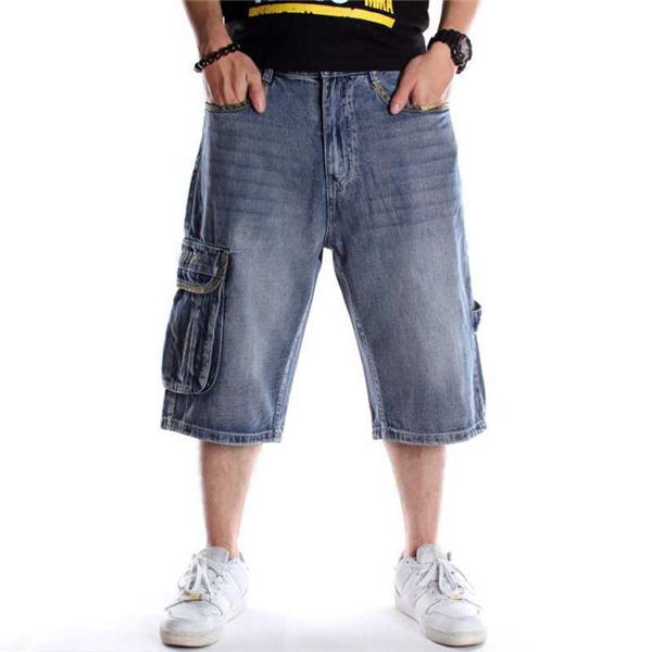 極太 デニムパンツ ジーンズ カーゴパンツ クロップドパンツ