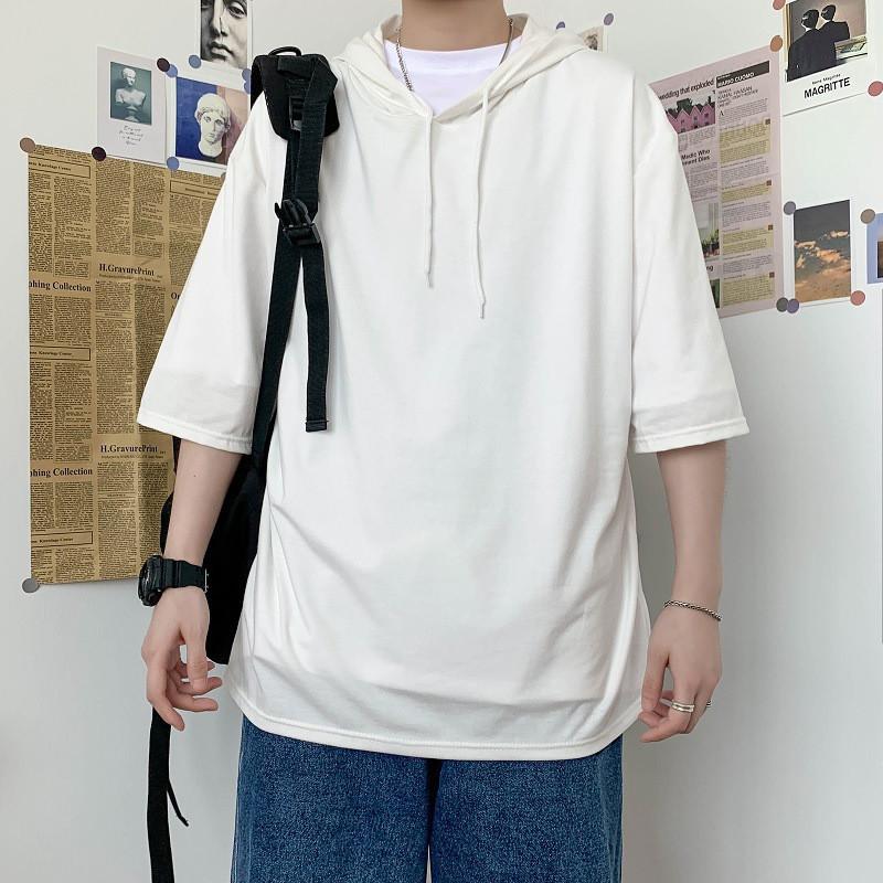 【別倉庫からの配送】 半袖パーカー 五 プルオーバー Tシャツ 夏 半袖 メンズ パーカー ジャケット・アウター