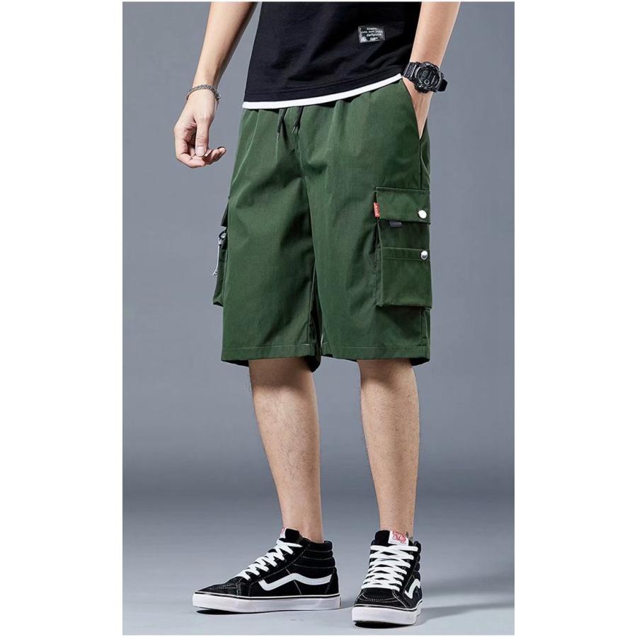 カーゴパンツ ハーフパンツ メンズ ハーフ丈 膝丈 半ズボン