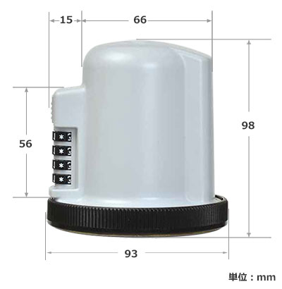 ノブLOCK寸法図