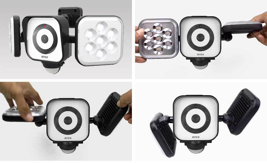 防犯カメラ 防犯ライト SDカード 屋外用 セット センサーライト 防犯カメラ付き SDカード録画 屋外 LED 防雨