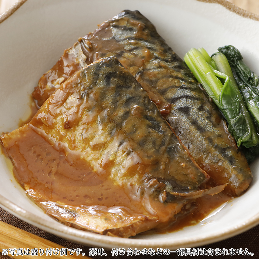 さば味噌煮　盛り付け例