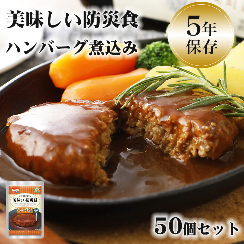 HK-18　美味しい防災食 ハンバーグ煮込み 44袋入 ls12286_2.jpg