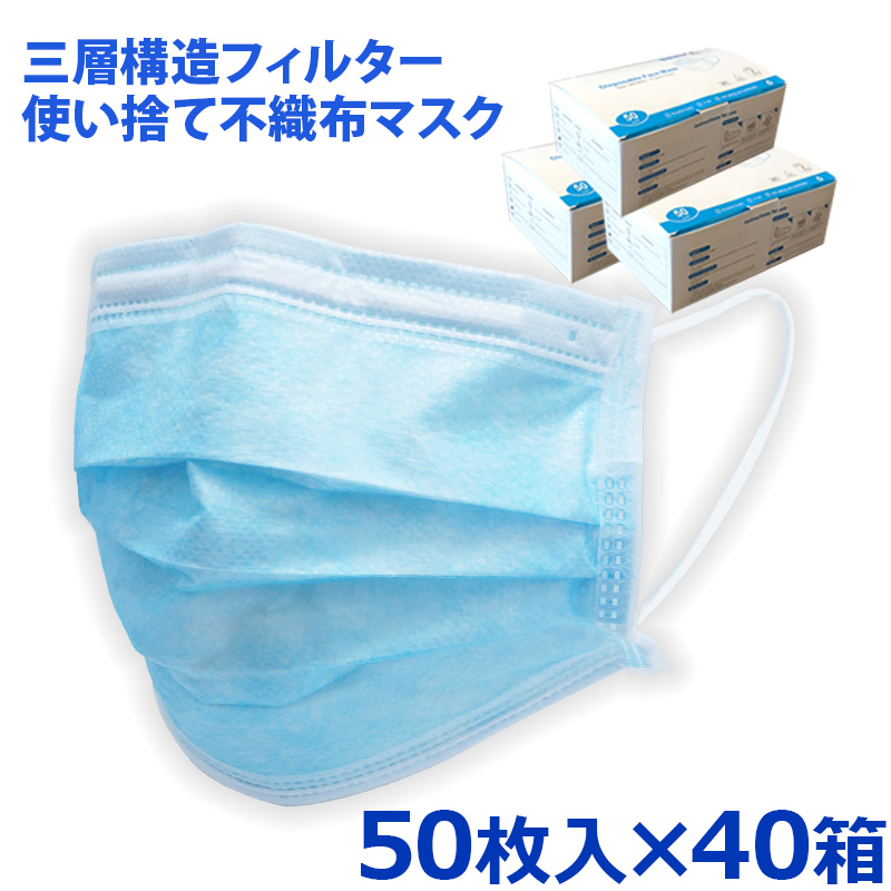 Ow\ v[c}XN DisposableFaceMask ĝĕsDz}XN u[ 50×40