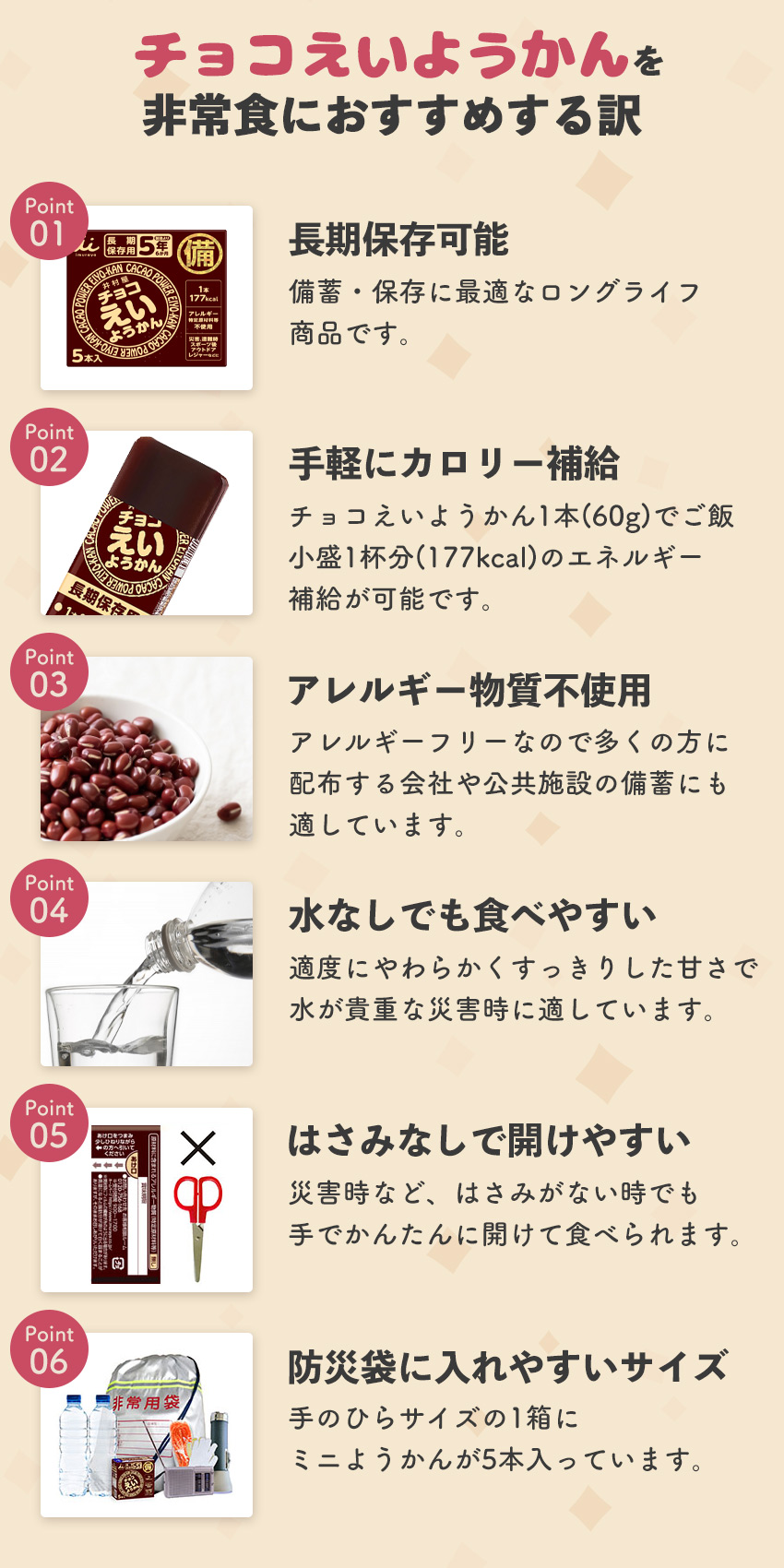 チョコえいようかんの特徴
