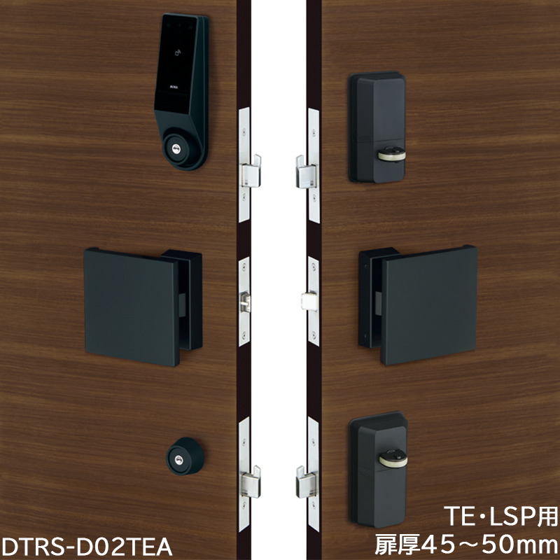 スマートロック 後付け 電気錠 スマホ解錠 玄関ドア 美和ロック miwa DTRS2 smart 2ロック D02TEA カバーなしの画像