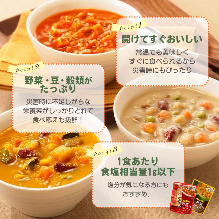 カゴメ 野菜たっぷりスープ 5年保存 野菜 非常食 保存食 防災グッズ