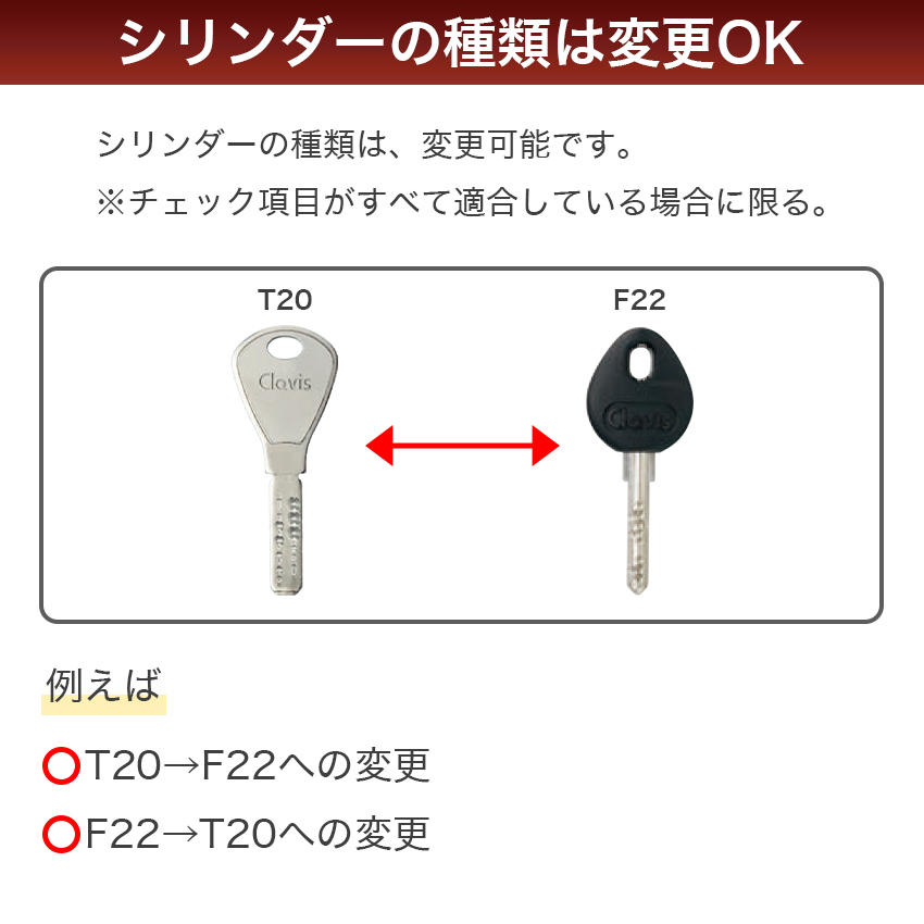 Clavis クラビス 交換用 F22 シリンダー PJ PJK 鍵 自分で DIY 玄関ドア マンション DT36〜44mm 2個同一キー :  10015211 : 防犯・防災専門店 あんしん壱番 - 通販 - Yahoo!ショッピング