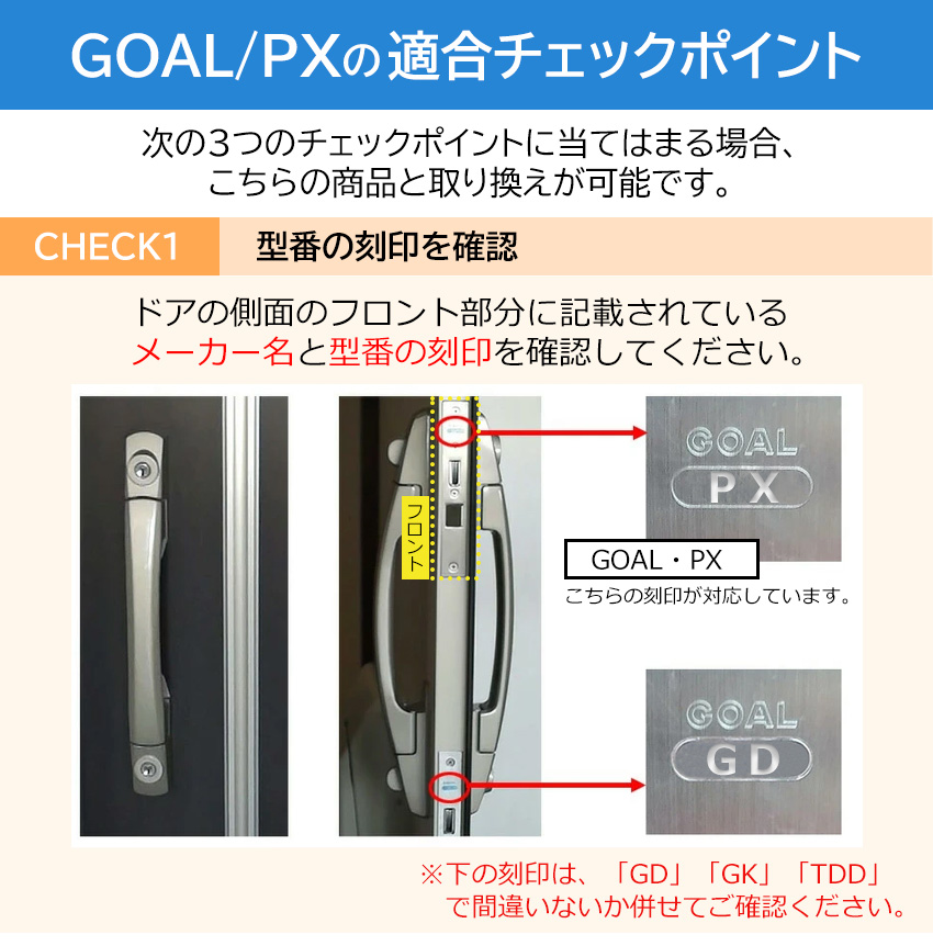 GOAL ゴール PX 錠ケースのみ バックセット 64mm 玄関ドア 鍵