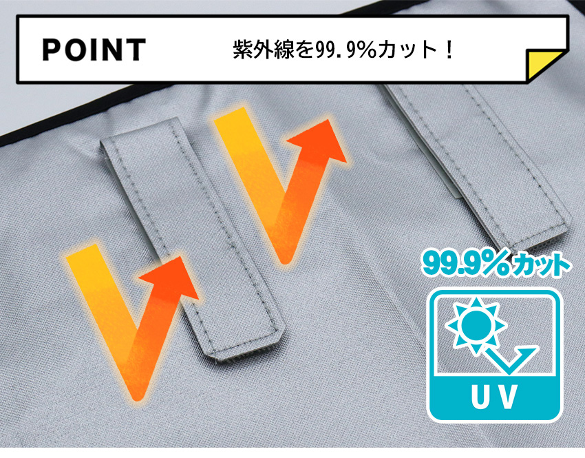 紫外線99.9%カット