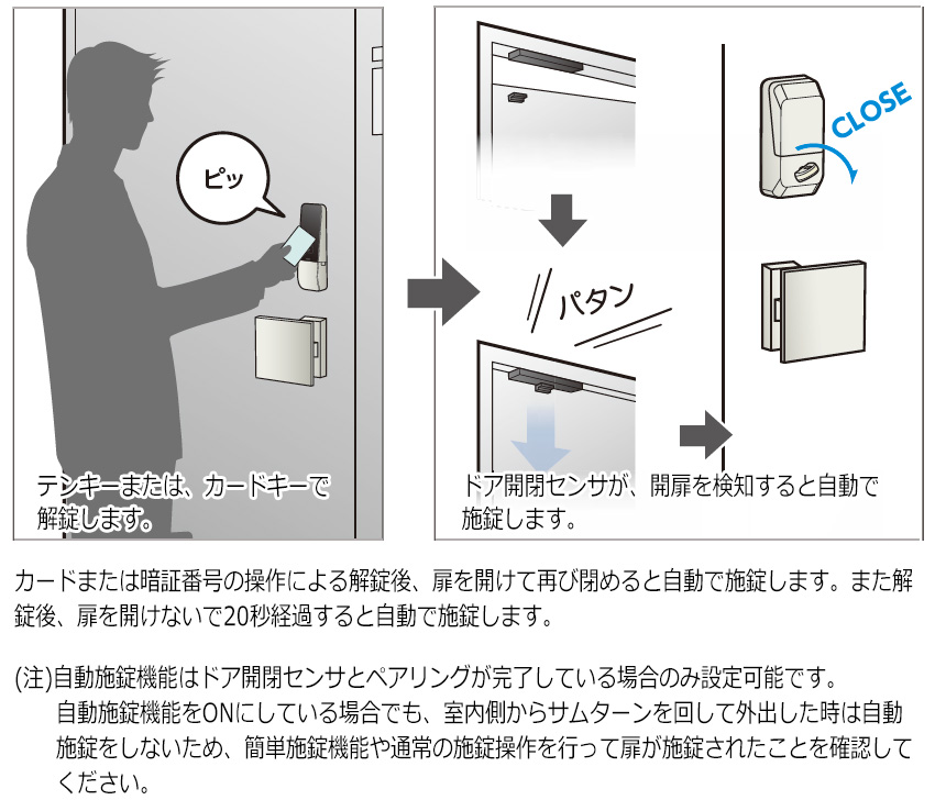 自動施錠機能