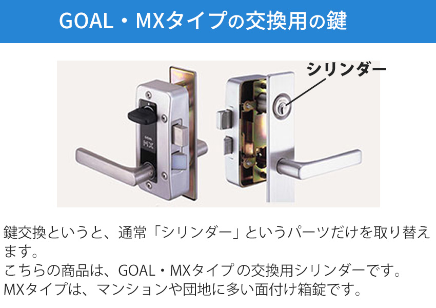 GOAL ゴール 鍵 交換 MX用 V18 シリンダー錠 ディンプルキー 玄関ドア