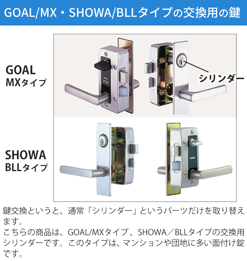 GOAL ゴール 鍵 交換 MX用 ウエスト リプレイス917 シリンダー錠