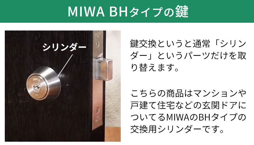 MIWA BHシリンダーの特徴