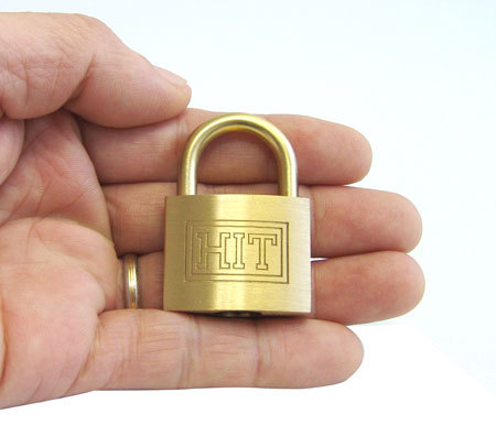 南京錠 鍵 軽量 頑丈 防犯グッズ HITシリンダー南京錠 #3300-35mm バラ