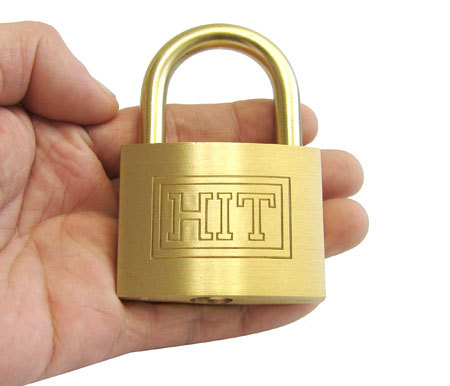 南京錠 鍵 軽量 頑丈 防犯グッズ HITシリンダー南京錠 #3300-60mm バラ